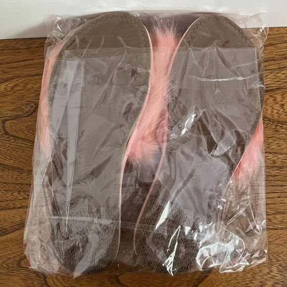 Malvados Slumber Slippers - Pink Faux Fur Strap, Size 9-10, New Sealed in Bag - Picture 2 of 3